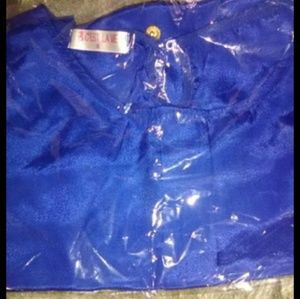 Tops - BLUE CHIFFON FORMAL PULLOVER TULIP BLUE TOP Tops - BLUE CHIFFON FORMAL PULLOVER TULIP BLUE TOP
